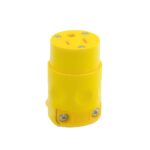 Conector Aéreo 15A 125V L/T PVC Amarillo para Conexión Eléctrica